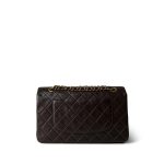 Brown Lambskin Quilted Classic Flap Medium Gold Hardware - Image 4