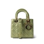 Glossy Green Lady Dior Patent Cannage Small