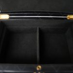 Black Lambskin Quilted Jewelry Box Small Light Gold Hardware - Image 8