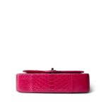 Dark Pink Python Medium Classic Double Flap - Image 8