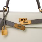 Kelly Sellier 28 Bi-Color Horseshoe (HSS) Craie/Etain Epsom Gold Plated C Stamp - Image 6