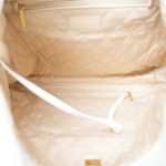 White Calfskin Quilted 22 Hobo Bag Medium Black/Aged Gold Hardware - Image 11