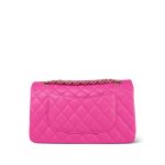 22K Pink Caviar Quilted Classic Flap Medium Light Gold Hardware - Image 12