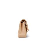 Beige Lambskin Quilted Classic Flap Medium Aged Gold Hardware - Image 7