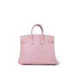 Birkin 25 Rose Sakura Swift Gold Plated X Stamp - Image 10