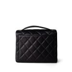 Vintage Black Caviar Quilted Square Flap Gold Hardware - Image 3