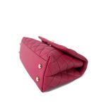 20A Fuchsia Caviar Quilted Small Coco Handle LGHW - Image 5