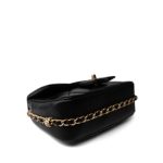23B Black Lambskin Quilted Mini Square Chain Around Flap Aged Gold Hardware - Image 9