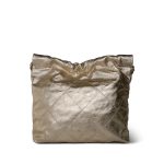 Gold Calfskin Quilted 22 Hobo Bag Small Light Gold Hardware - Image 3