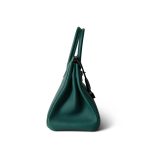 Birkin 30 Malachite Togo Palladium Plated C Stamp - Image 7
