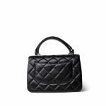 Black Lambskin Quilted Small Trendy CC LGHW - Image 5