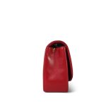 Red Lambskin Quilted Diana Flap Medium Gold Hardware - Image 8