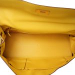 Shoulder Kelly 40 Jaune Ambre Taurillon Clemence Gold Plated N Square Stamp - Image 9