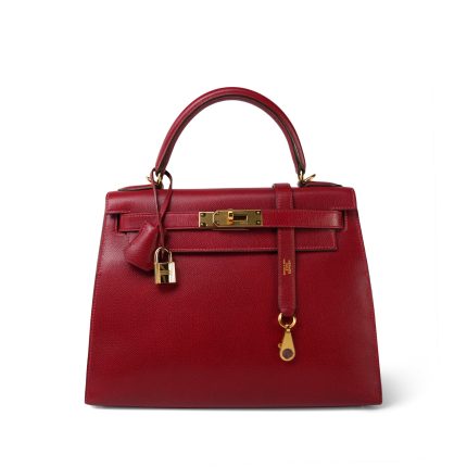 Kelly Sellier 28 Rouge Garange Courchevel Gold Plated G Square Stamp