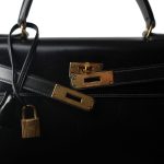 Kelly Sellier 28 Black Box Calfskin Gold Plated (L) Stamp - Image 7
