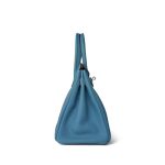 Birkin 30 Blue Jean Togo Palladium Plated [E] Stamp - Image 5