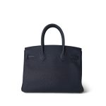 Birkin 30 Bleu Nuit Togo Palladium Plated Z Stamp - Image 7