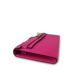 Kelly Cut Clutch Rose Tyrien Epsom Palladium Plated Q Square Stamp - Image 8