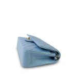 Pearly Blue Calfskin Classic Flap Medium Light Gold Hardware - Image 5