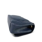 Navy Caviar Quilted CC Filigree Single Flap Bag Medium Aged Gold Hardware - Image 7
