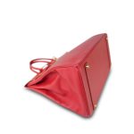 Birkin 40 Rouge Vif Ardennes Gold Plated [C] Stamp - Image 8