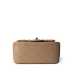 Pearly Beige Caviar Quilted Mini Square Flap SHW - Image 3