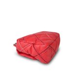 Coral Lambskin Quilted Wild Stitch 19 Flap Small Mixed Hardware - Image 15