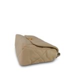 21B Beige Lambskin Quilted 19 Flap Medium/Large Mixed Hardware - Image 8