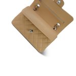 Beige Clair Caviar Quilted Classic Flap Small Silver Hardware - Image 13