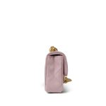 24P Pink Caviar Quilted Sweetheart Mini Flap Aged Gold Hardware - Image 6