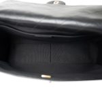 Black Caviar Quilted XXL Jumbo Single Flap Light Gold Hardware - Image 12