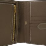 Bearn Compact Wallet Etoupe Epsom Gold Plated U Stamp - Image 11
