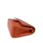 Orange Lambskin Quilted Medium Classic Flap Gold Hardware - Image 4