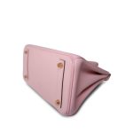 Birkin 25 Rose Sakura Swift Gold Plated T Stamp - Image 9