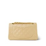 Light Beige Lambskin Quilted Classic Flap Small Gold Hardware - Image 8