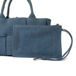 Bottega Veneta Blue Denim Intrecciato Mini Arco Tote - Image 13