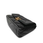 Black Lambskin Quilted 19 Flap Small Mixed Hardware - Image 9