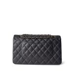 21B Dark Grey Caviar Quilted Classic Flap Medium Light Gold Hardware - Image 3