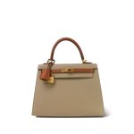 Kelly Sellier 25 Bi-Color Horseshoe (HSS) Trench/Gold Veau Epsom Gold Plated Y Stamp - Image 3