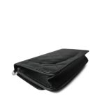 Black Caviar Quilted Classic Wallet on Chain (WOC) Silver Hardware - Image 10