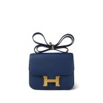Constance 18 Bleu Saphir Epsom Gold Plated B Stamp