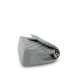 20C Grey Caviar Quilted Classic Flap Small LGHW - Image 8