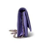 20S Purple Caviar Quilted Wallet on Chain WOC LGHW - Image 3