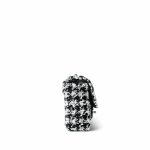 24A Black and White Houndstooth Sequin Mini Rectangular Flap - Image 5