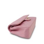 22C Sakura Pink Caviar Quilted Small Classic Flap Light Gold Hardware - Image 3