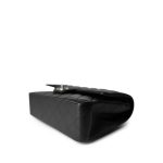Black Lambskin Quilted Classic Flap Medium Silver Hardware - Image 6