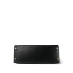 Kelly 28 Sellier Black Box Calfskin Gold Plated Z Circle Stamp - Image 14