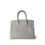 Birkin 30 Gris Perle Togo Palladium Plated D Stamp - Image 10