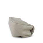 Grey Lambskin Quilted Mini Rectangular Flap Light Gold Hardware - Image 12