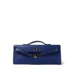 Kelly Cut Clutch Bleu Saphir Swift Palladium Plated A Stamp - Image 8
